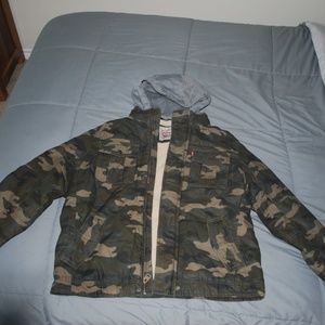 Levi's Four Pocket Hooded Jacket Camouflage